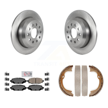 Rear Disc Rotors Ceramic Pads & Parking Brake Shoes Kit For 2018-2020 Jeep Wrangler Sport K8A-108248