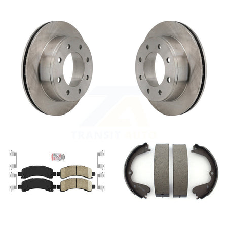 Rear Disc Rotors Ceramic Pads And Parking Shoes Kit For 2012 GMC Savana 3500 Cutaway Van K8A-108320