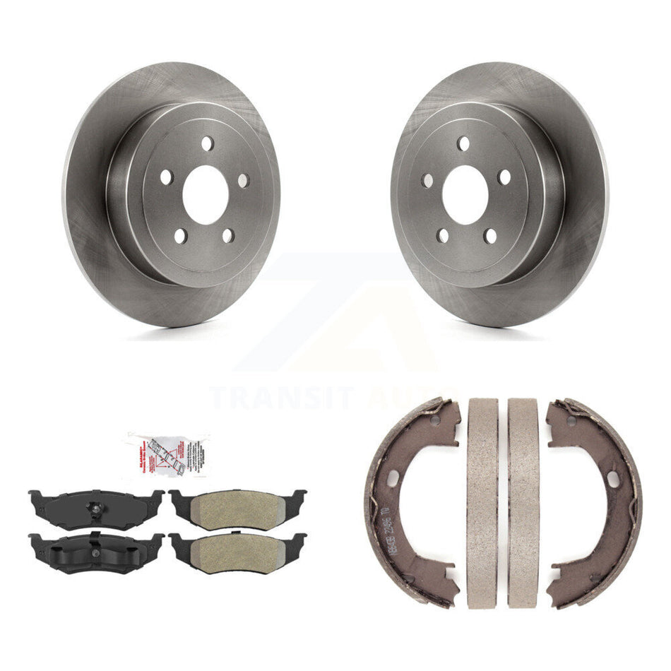 Rear Disc Rotors Semi-Metallic Pads And Parking Shoes Kit For Chrysler Sebring PT Cruiser K8A-108338
