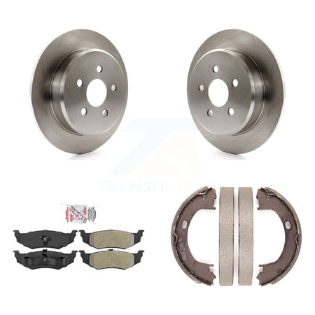 Rear Disc Rotors Semi-Metallic Pads And Parking Shoes Kit For Chrysler PT Cruiser Sebring K8A-108339