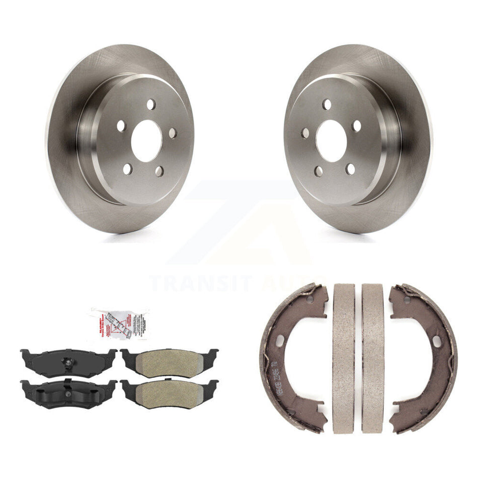 Rear Disc Rotors Semi-Metallic Pads And Parking Shoes Kit For Chrysler PT Cruiser Sebring K8A-108339