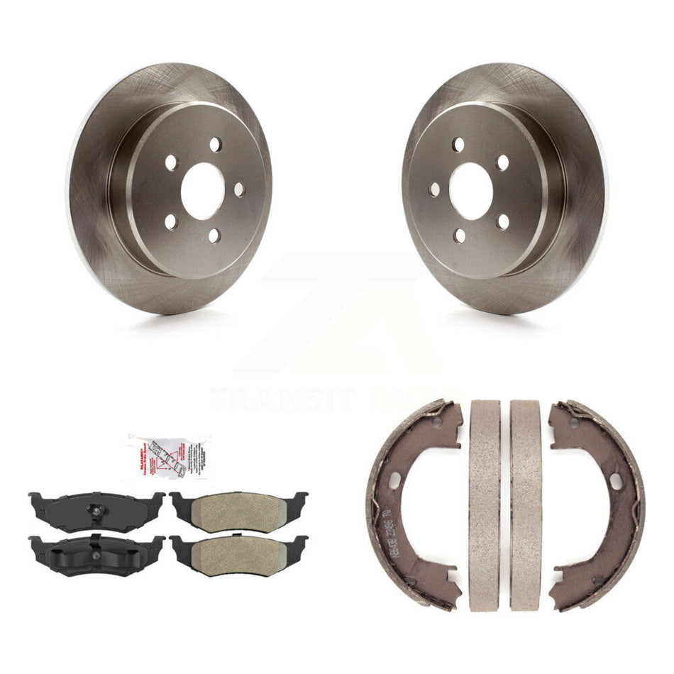 Rear Disc Rotors Semi-Metallic Pads Parking Shoes Kit For Chrysler PT Cruiser Dodge Neon K8A-108340