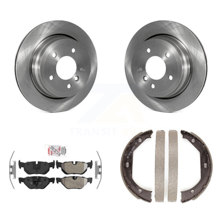 Rear Disc Rotors Semi-Metallic Pads Parking Shoes Kit For BMW 328i xDrive X1 328xi 325xi K8A-108389