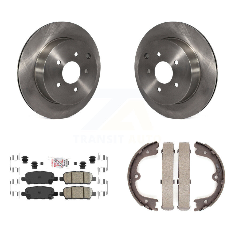 Rear Disc Rotors Ceramic Pads And Parking Shoes Kit For Nissan Murano Pathfinder INFINITI K8A-108403