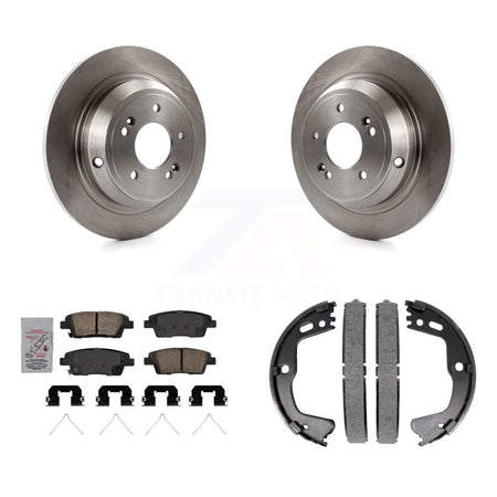 Rear Disc Rotors Ceramic Pads Parking Brake Shoes Kit For 2018-2020 Genesis G80 3.8L 5.0L K8A-108435
