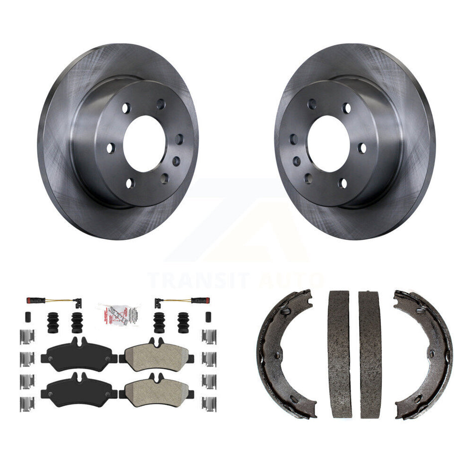 Rear Disc Rotors Semi-Metallic Pads And Parking Shoes Kit For Sprinter 2500 Mercedes-Benz K8A-108451