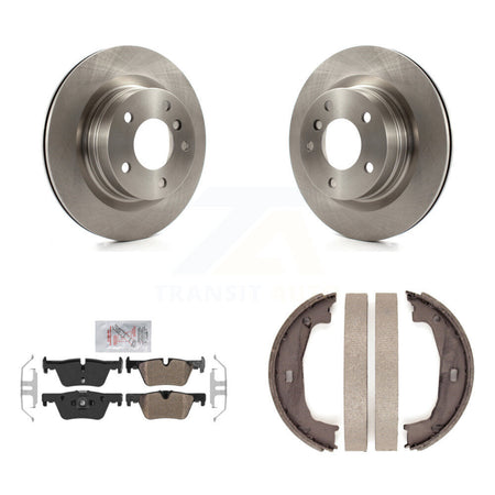 Rear Disc Rotors Semi-Metallic Pads Parking Shoes Kit For BMW 230i xDrive 228i 328i 320i K8A-108474