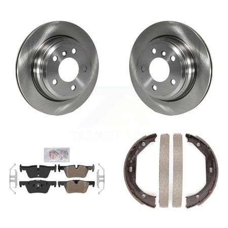 Rear Disc Rotors Semi-Metallic Pads Parking Shoes Kit For BMW 328i xDrive 330i 320i 428i K8A-108476