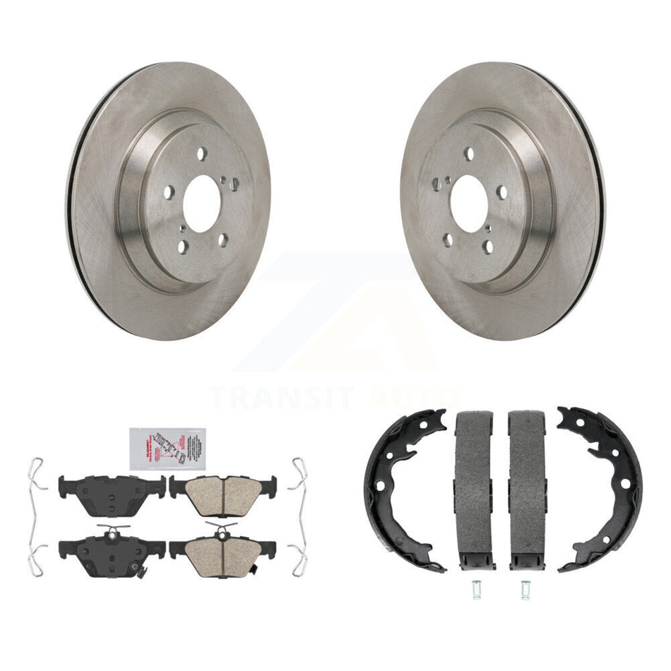 Rear Disc Rotors Ceramic Pads And Parking Brake Shoes Kit For Subaru Crosstrek K8A-108485