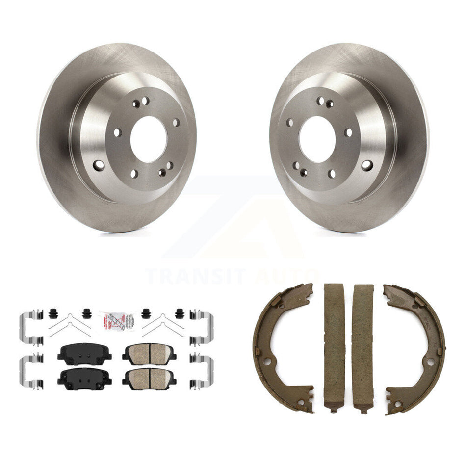 Rear Disc Rotors Ceramic Pads Parking Shoes Kit For Hyundai Santa Fe Sport Kia Sorento XL K8A-108513