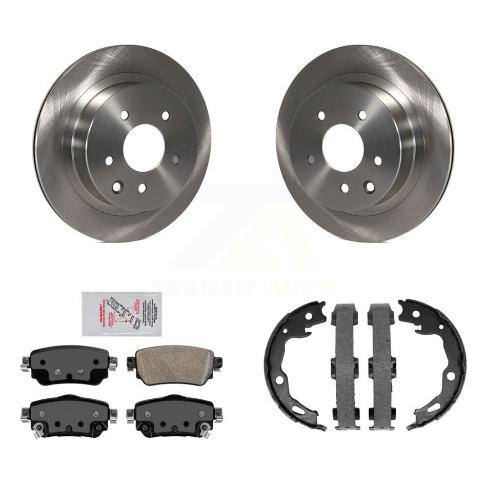Rear Disc Rotors Ceramic Pads And Parking Brake Shoes Kit For 2019 Nissan Rogue Sport S K8A-108535