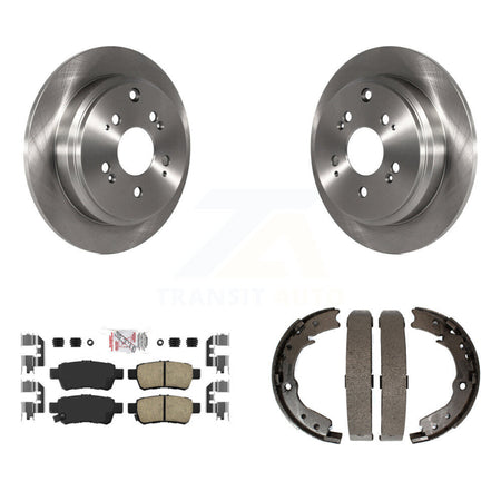 Rear Disc Rotors Ceramic Pads And Parking Brake Shoes Kit For 2005-2010 Honda Odyssey K8A-108541