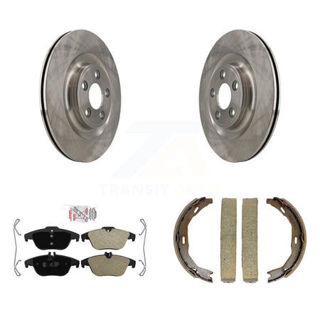 Rear Disc Rotors Semi-Metallic Pads And Parking Brake Shoes Kit For Mercedes-Benz E400 K8A-108563