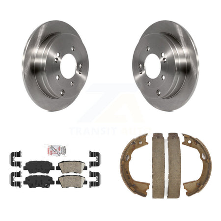 Rear Disc Rotors Ceramic Pads Parking Brake Shoes Kit For 2010 Hyundai Azera To 07 06 09 K8A-108595