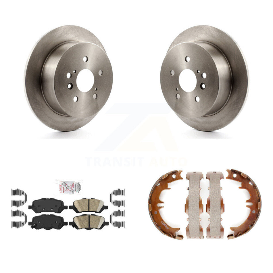 Rear Disc Rotors Ceramic Pads And Parking Brake Shoes Kit For 2009-2016 Toyota Venza K8A-108598