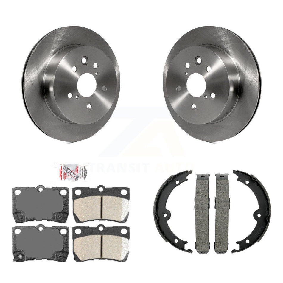 Rear Disc Rotors Ceramic Pads Parking Shoes Kit For Lexus IS250 IS350 GS350 GS300 GS450h K8A-108613