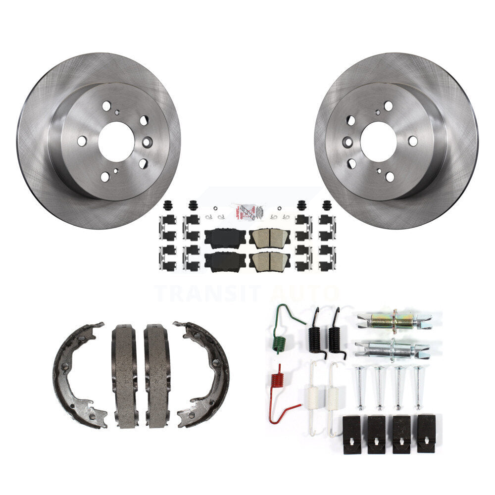 Rear Disc Rotors Ceramic Pads Parking Shoes And Hardware Kit For Toyota Camry Lexus ES350 K8A-108749
