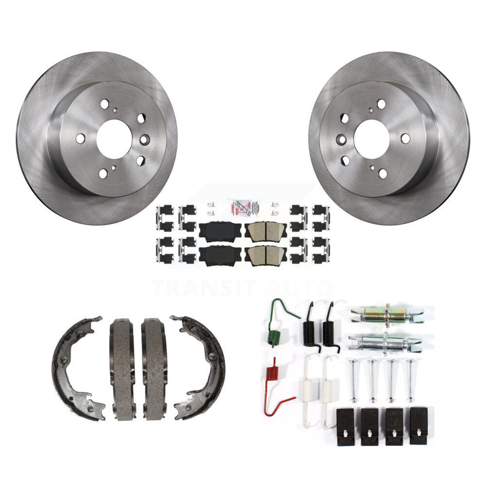 Rear Disc Rotors Ceramic Pads Parking Shoes And Hardware Kit For Toyota Camry Lexus ES350 K8A-108750