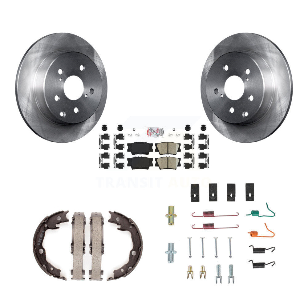 Rear Disc Rotors Ceramic Pads Parking Shoes And Hardware Kit For Toyota RAV4 Lexus HS250h K8A-108751