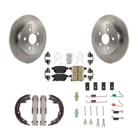 Rear Disc Rotors Ceramic Pads Parking Shoes & Hardware Kit For Toyota Matrix Pontiac Vibe K8A-108756