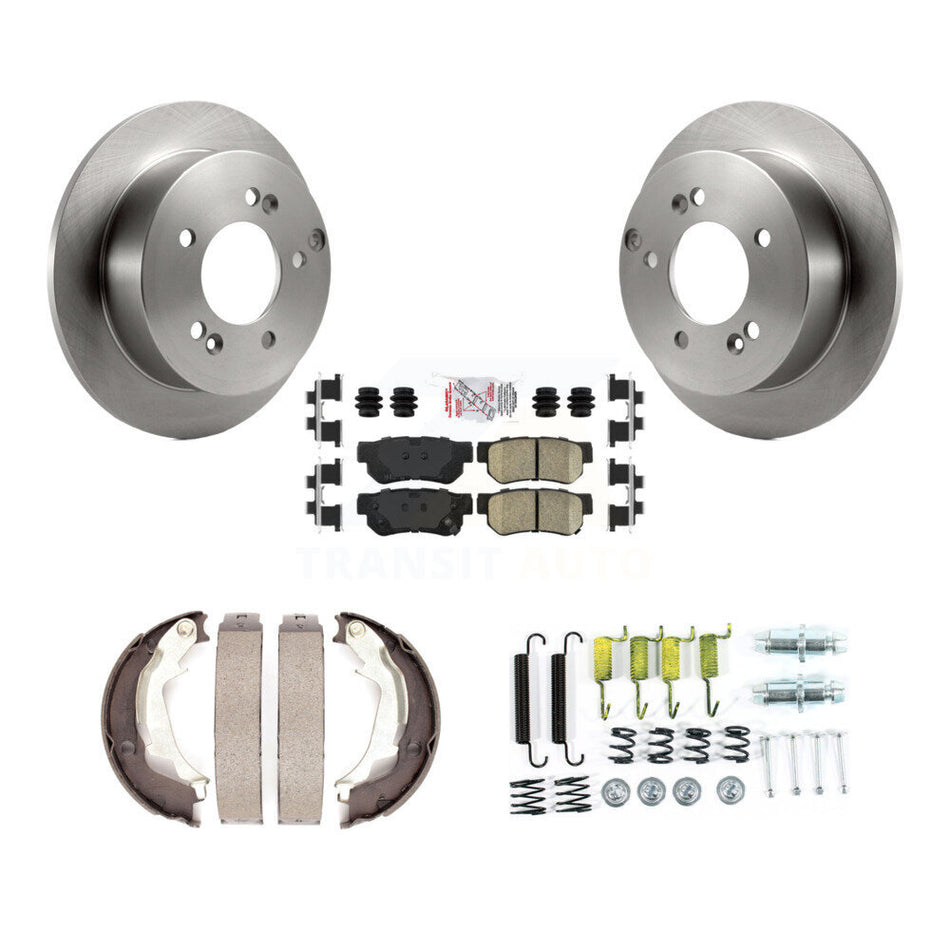 Rear Disc Rotors Ceramic Pads Parking Shoes And Hardware Kit For Hyundai Sonata XG350 Kia K8A-108800