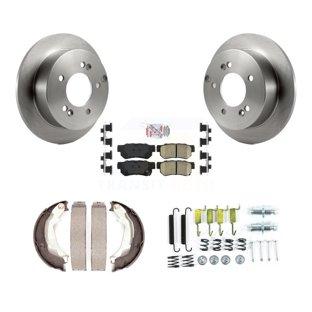 Rear Disc Rotors Ceramic Pads Parking Shoes And Hardware Kit For Hyundai Sonata XG350 Kia K8A-108801