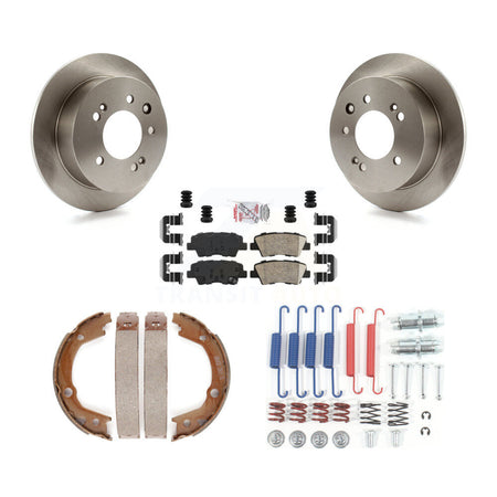 Rear Disc Rotors Ceramic Pads Parking Brake Shoes And Hardware Kit For Hyundai Elantra K8A-108820