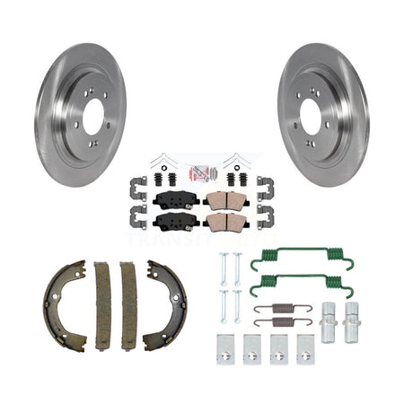 Rear Disc Rotors Ceramic Pads Parking Brake Shoes And Hardware Kit For Kia Sportage K8A-108965