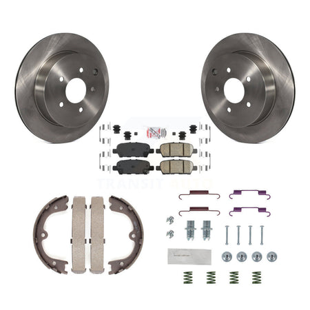 Rear Disc Rotors Ceramic Pads Parking Shoes And Hardware Kit For Nissan Murano Pathfinder K8A-109020