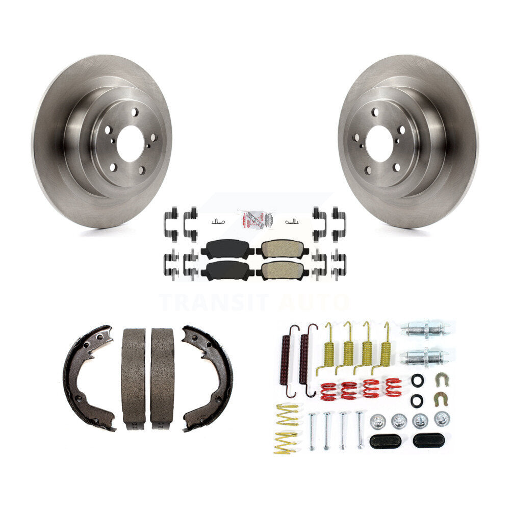 Rear Disc Rotors Semi-Metallic Pads Parking Shoes And Hardware Kit For 2000 Subaru Legacy K8A-109041