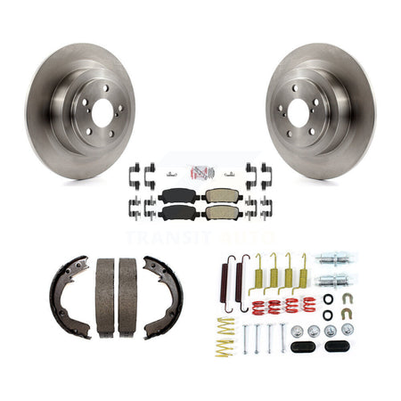 Rear Disc Rotors Semi-Metallic Pads Parking Shoes And Hardware Kit For 2000 Subaru Legacy K8A-109041