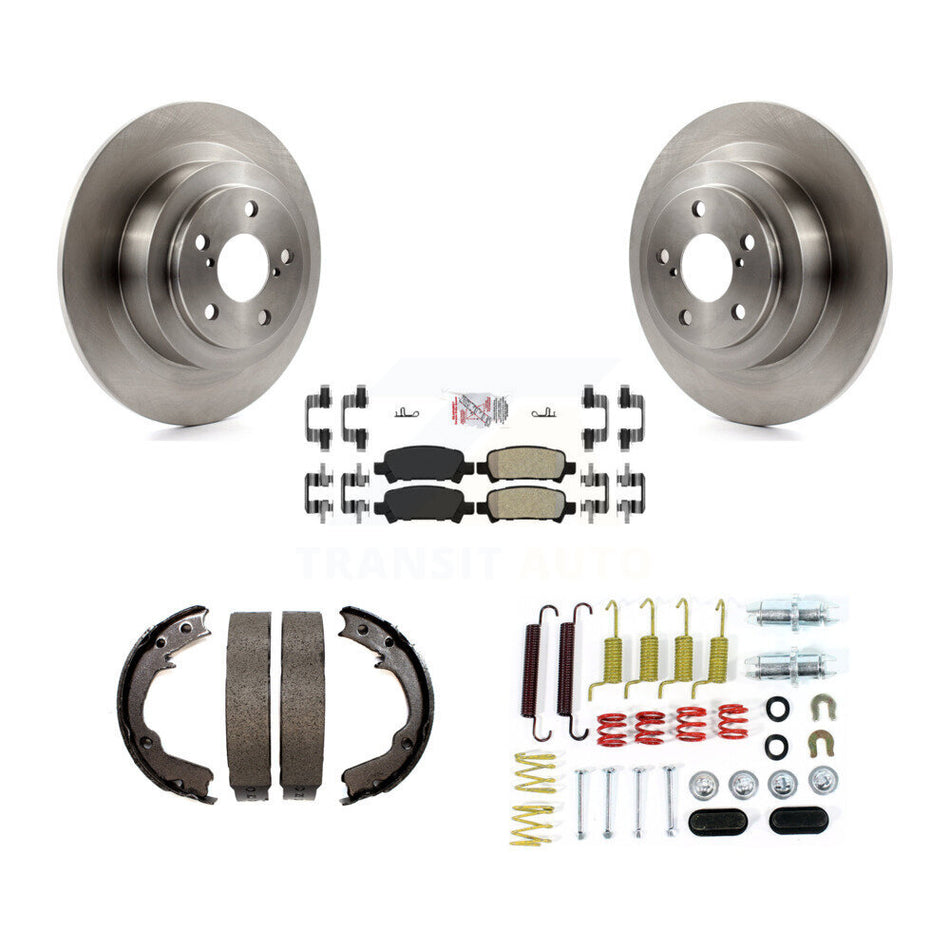 Rear Disc Rotors Semi-Metallic Pads Parking Shoes And Hardware Kit For 2000 Subaru Legacy K8A-109041