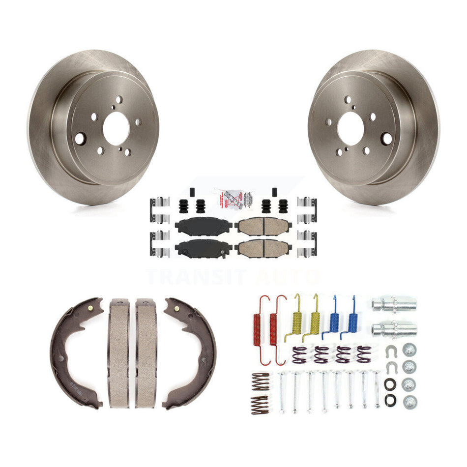 Rear Disc Rotors Ceramic Pads Parking Shoes And Hardware Kit For Subaru Impreza Forester K8A-109075