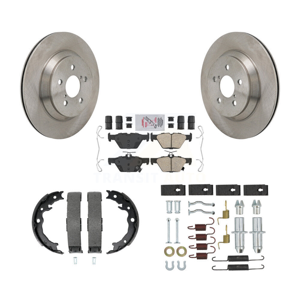 Rear Disc Rotors Ceramic Pads Parking Brake Shoes And Hardware Kit For Subaru Crosstrek K8A-109100