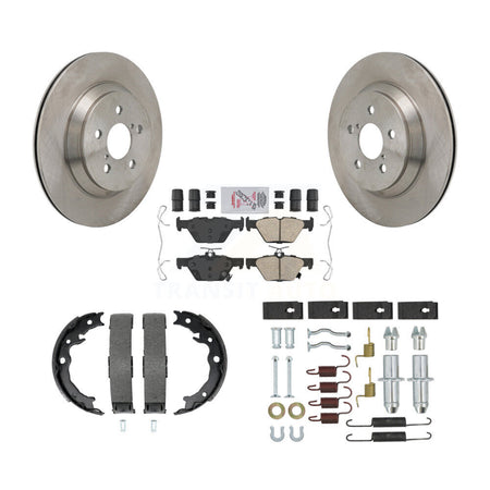 Rear Disc Rotors Ceramic Pads Parking Brake Shoes And Hardware Kit For Subaru Crosstrek K8A-109100