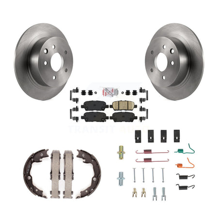 Rear Disc Rotors Ceramic Pads Parking Brake Shoes And Hardware Kit For Nissan Sentra Juke K8A-109139