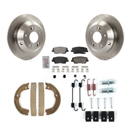 Rear Disc Rotors Ceramic Pads Parking Shoes Hardware Kit For Hyundai Santa Fe Kia Sorento K8A-109160