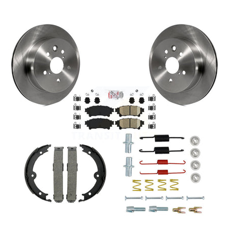 Rear Disc Rotors Ceramic Pads Parking Brake Shoes And Hardware Kit For Lexus IS350 K8A-109179