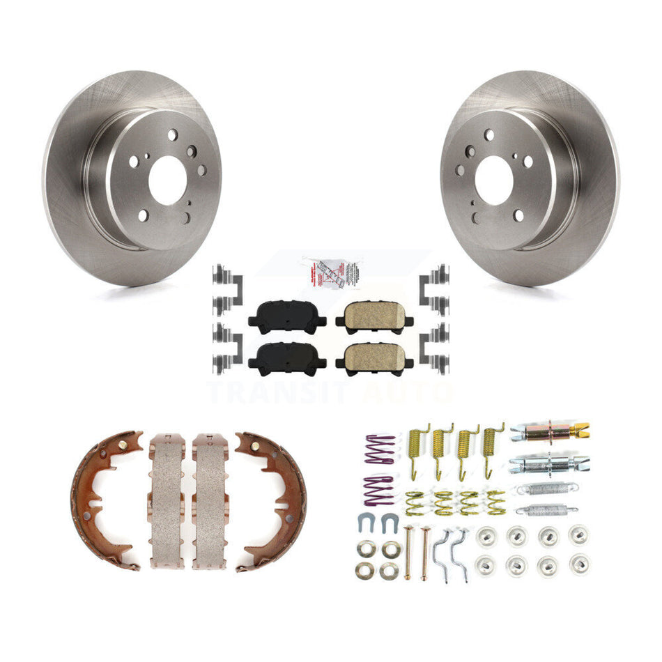 Rear Disc Rotors Ceramic Pads Parking Shoes And Hardware Kit For 2000-2004 Toyota Avalon K8A-109214