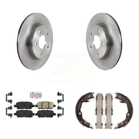 Rear Disc Rotors Ceramic Pads And Parking Brake Shoes Kit For Nissan LEAF K8A-109224