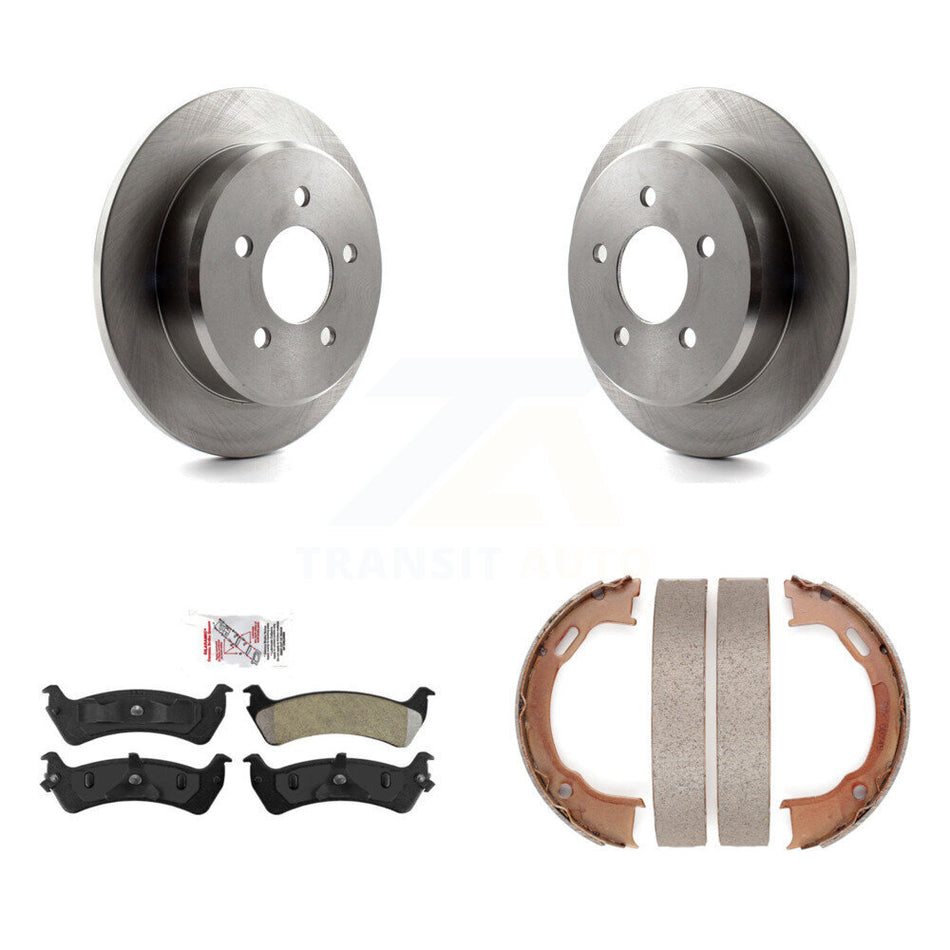 Rear Disc Rotors Semi-Metallic Pads And Parking Shoes Kit For Ford Ranger Explorer Sport K8A-109227