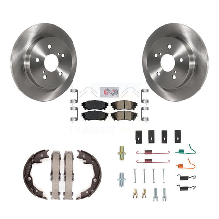 Rear Disc Rotors Ceramic Pads Parking Brake Shoes And Hardware Kit For Toyota Camry K8A-109232