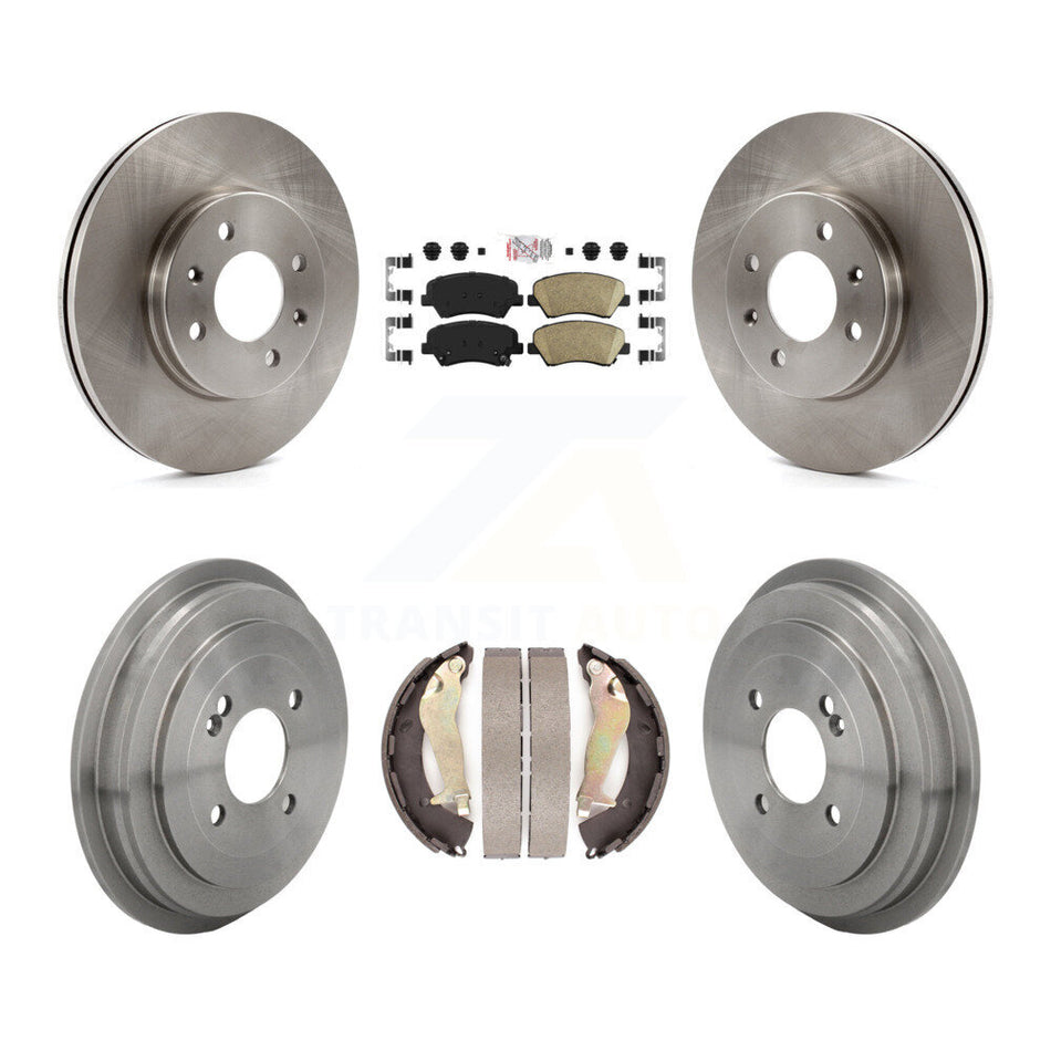 Front Rear Disc Brake Rotors Ceramic Pads And Drum Kit For Kia Rio K8A-109241