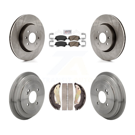 Front Rear Disc Brake Rotors Ceramic Pads And Drum Kit For Kia Rio Hyundai Accent K8A-109242