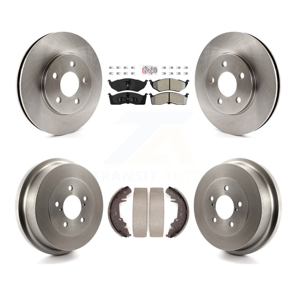 Front Rear Disc Brake Rotors Semi-Metallic Pads And Drum Kit For Chrysler Grand Voyager K8A-109244