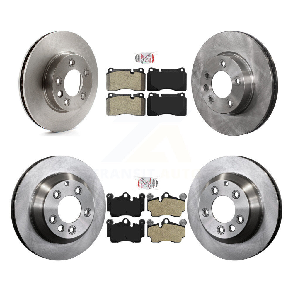 Front Rear Semi-Metallic Pads And Disc Brake Rotors Kit (6Pc) For Volkswagen Touareg K8A-109245