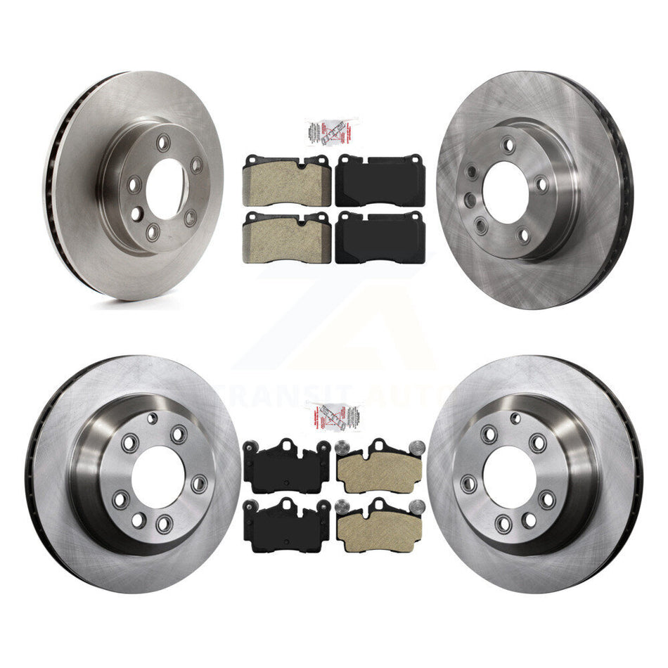 Front Rear Semi-Metallic Pads And Disc Brake Rotors Kit (6Pc) For Volkswagen Touareg K8A-109245