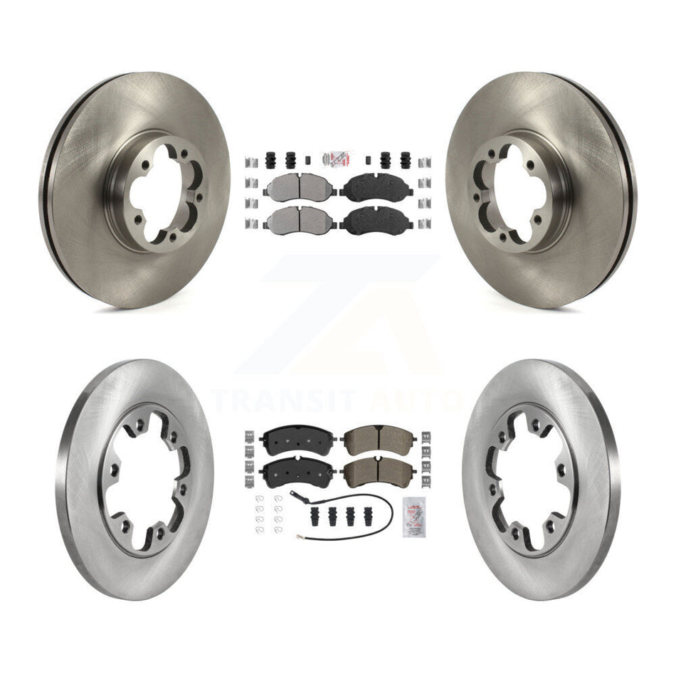 Front Rear Semi-Metallic Pads And Disc Brake Rotors Kit For 2023 Ford Transit-350 HD RWD K8A-109250