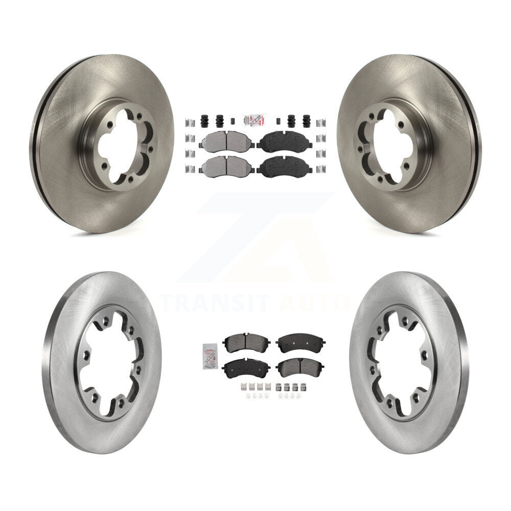 Front Rear Semi-Metallic Pads And Disc Brake Rotors Kit For 2023 Ford Transit-350 HD RWD K8A-109251