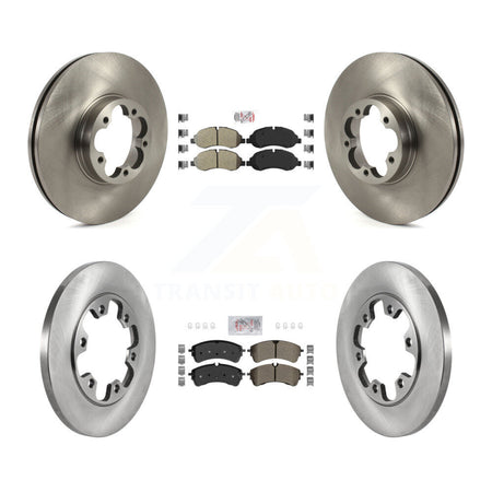 Front Rear Semi-Metallic Pads And Disc Brake Rotors Kit For 2023 Ford Transit-350 HD RWD K8A-109252